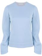 Victoria Beckham Structured Sleeve Top - Blue