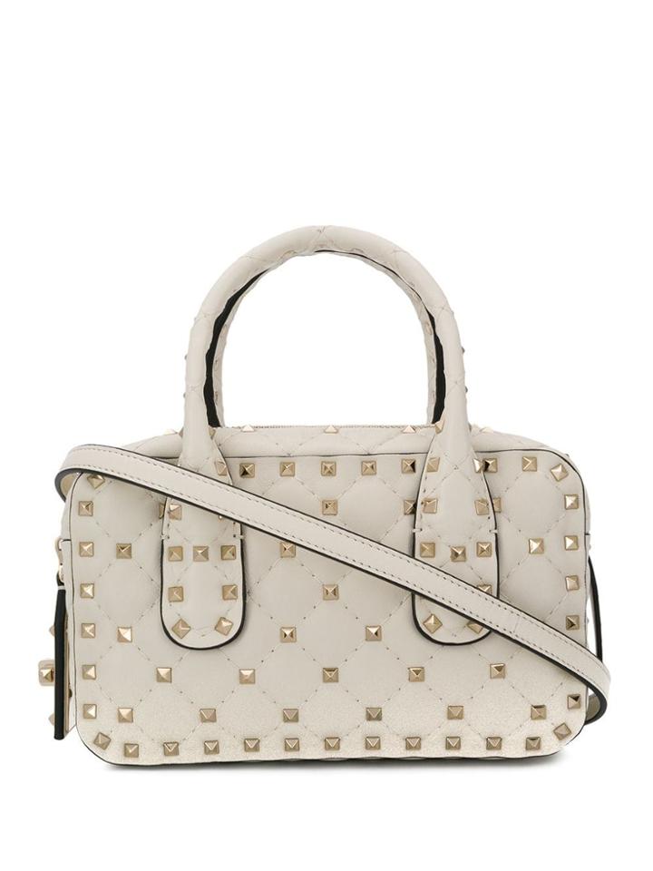 Valentino Valentino Garavani Small Rockstud Bauletto Bag - White