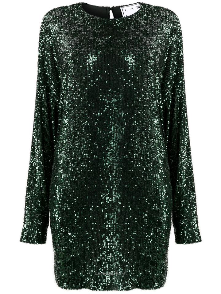 In The Mood For Love Relaxed Fit Sequin Dress - Green
