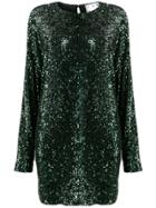 In The Mood For Love Relaxed Fit Sequin Dress - Green