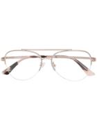 Mcq By Alexander Mcqueen Eyewear Aviator Glasses - Gold