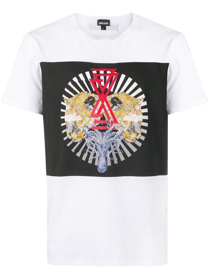 Just Cavalli Leopard T-shirt - White