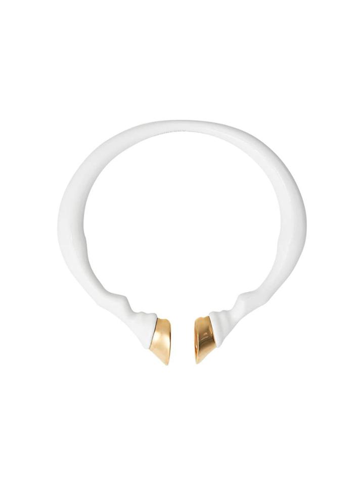 Burberry Resin And Gold-plated Hoof Cuff - White