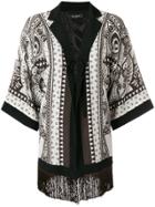 Etro Embroidered Fringed Cape - Brown
