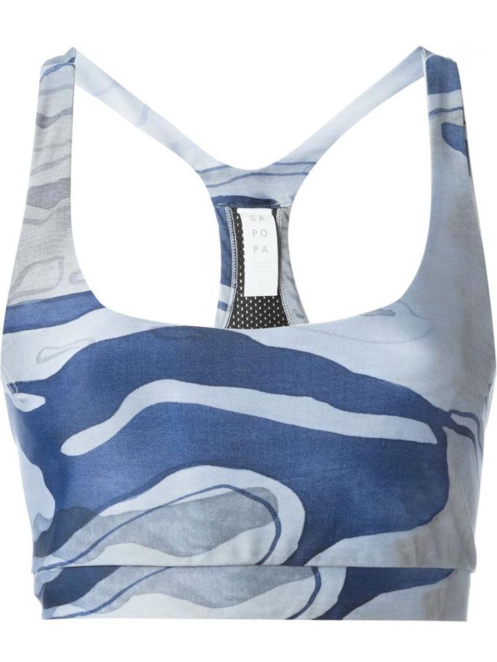 Sàpopa Wavy Print Sports Top