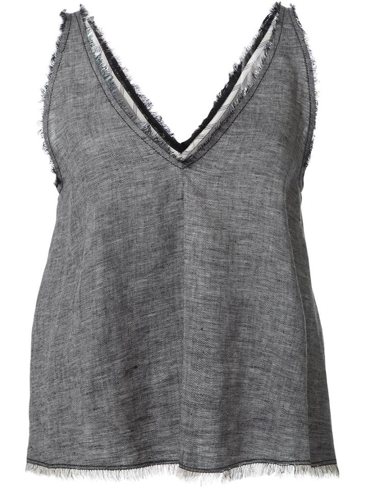 Le Ciel Bleu A-line Top, Women's, Size: 36, Grey, Linen/flax