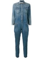 R13 Pocket Detailed Jumpsuit, Women's, Size: Medium, Blue, Cotton