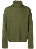Acne Studios Nyran Oversized Turtleneck Sweater - Green