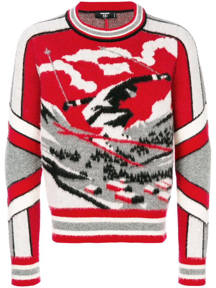 Dsquared2 Ski Skier Intarsia Knit Jumper