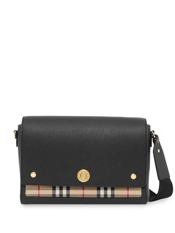 Burberry Vintage Check Panel Crossbody - Black