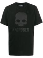Hydrogen Skull Logo Print T-shirt - Black