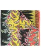 Etro Printed Scarf, Women's, Black, Wool/silk