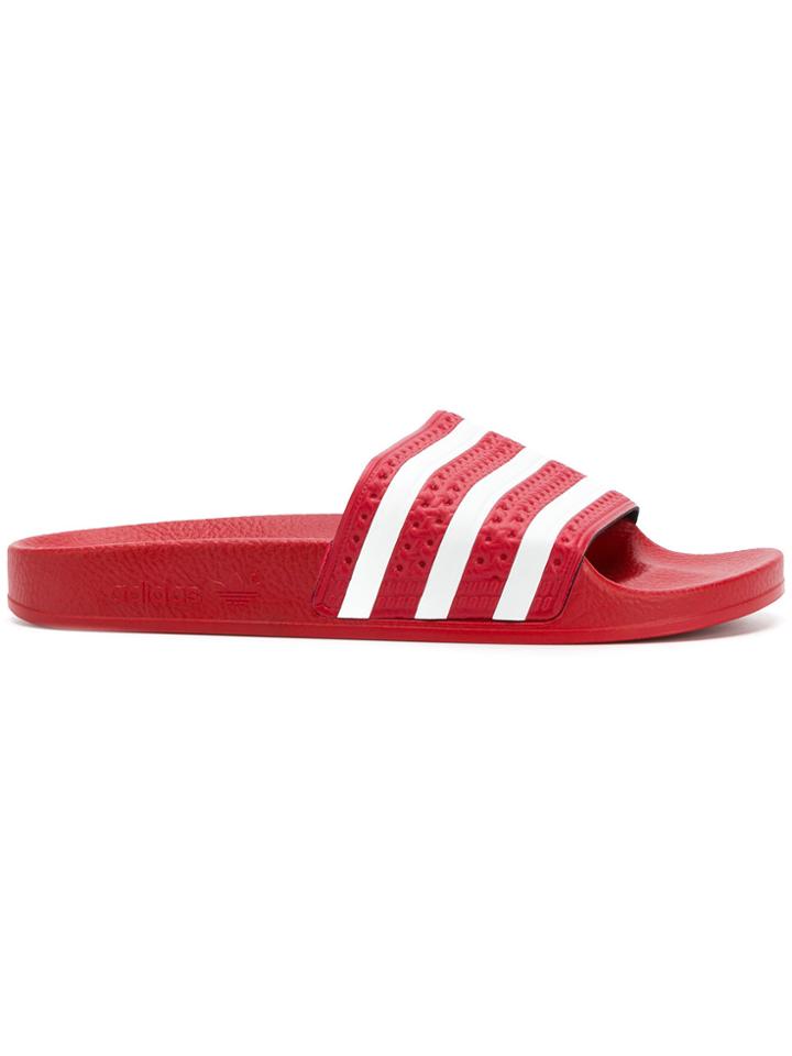 Adidas Adidas Originals Adilette Stripe Slides - Red