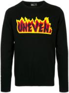 Kolor Uneven Flame Sweater - Black