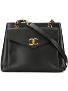 Chanel Vintage Cc Turn-lock Shoulder Bag - Black
