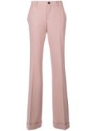 Miu Miu Bootcut Tailored Trousers - Pink & Purple