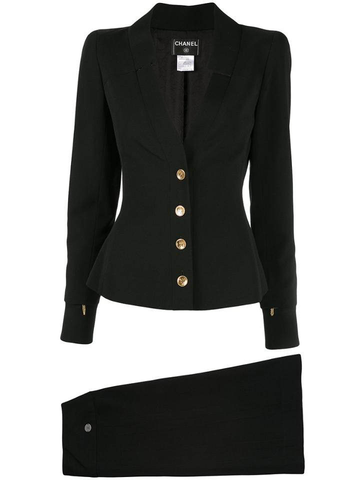 Chanel Pre-owned Two-piece Skirt Suit - Black
