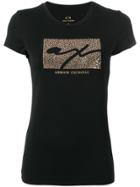 Armani Exchange Beaded Detail T-shirt - Black