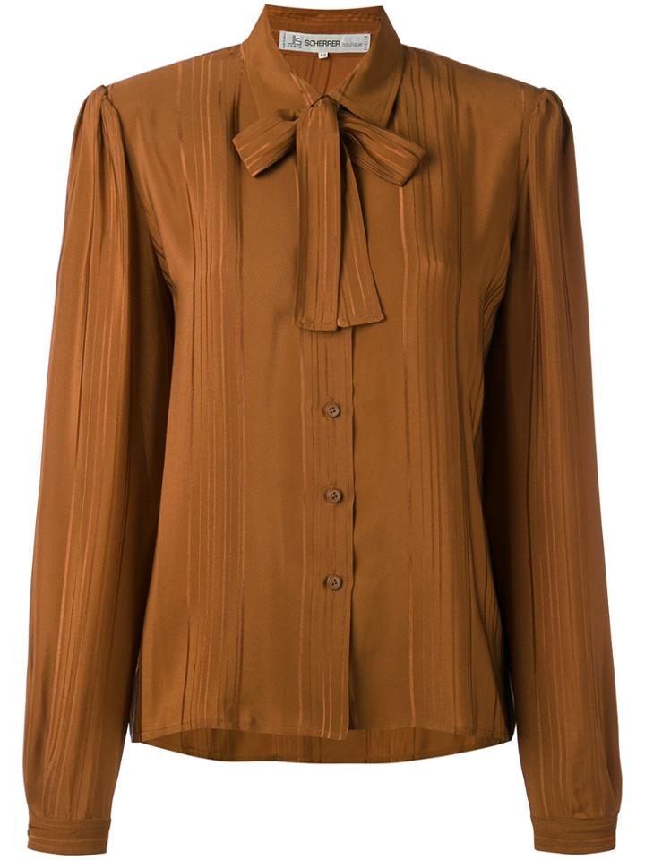 Jean Louis Scherrer Vintage Vintage Shirt - Brown