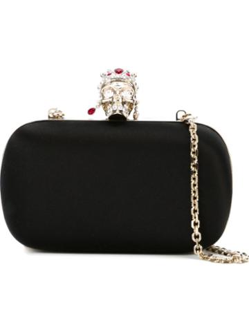 Alexander Mcqueen 'royal Skull' Box Clutch, Women's, Black