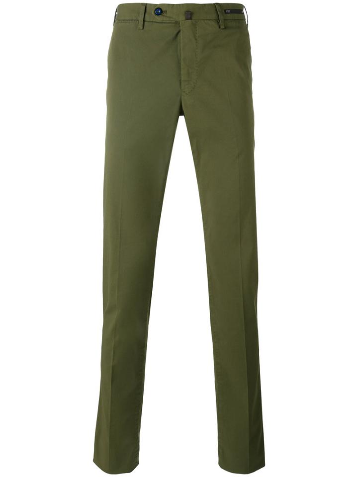 Pt01 - Slim-fit Trousers - Men - Cotton/spandex/elastane - 48, Green, Cotton/spandex/elastane