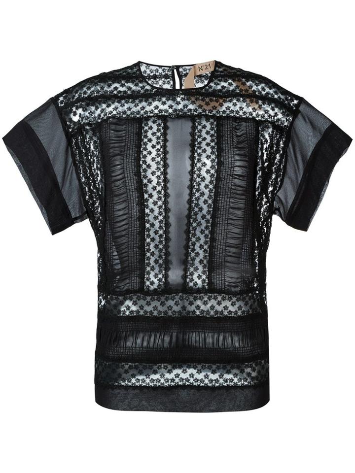 No21 Lace T-shirt - Black