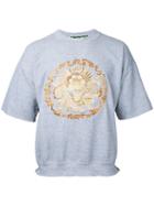 Sasquatchfabrix. - Embroidered Dragon Sweater - Men - Cotton/polyester - Xl, Grey, Cotton/polyester