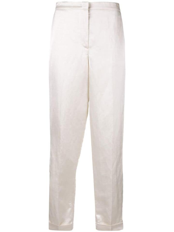 Fabiana Filippi High-waisted Tapered Trousers - White