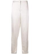 Fabiana Filippi High-waisted Tapered Trousers - White