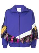 Yoshiokubo Fringe Track Jacket - Pink & Purple