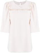 See By Chloé Eyelet Trim Top - Nude & Neutrals