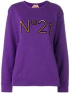 No21 Sewn Logo Sweatshirt - Pink & Purple