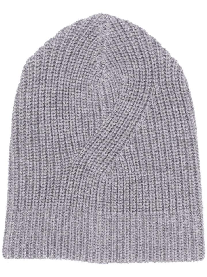 Natural Selection Ribbed Knit Beanie - Grey