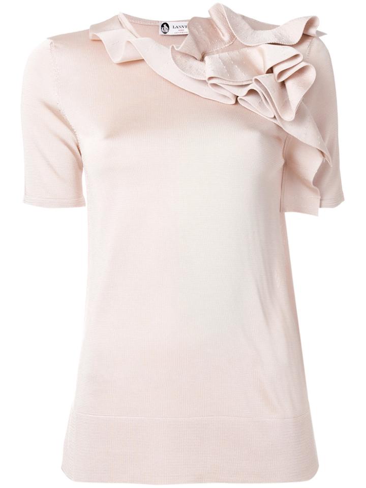 Lanvin Ruffled Top - Pink & Purple