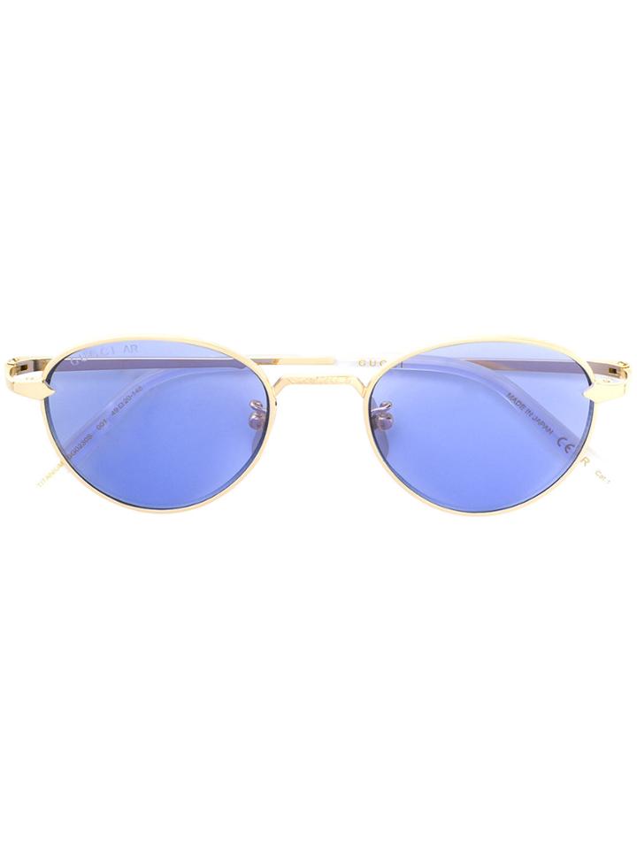 Gucci Eyewear Round-frame Tinted Sunglasses - Metallic
