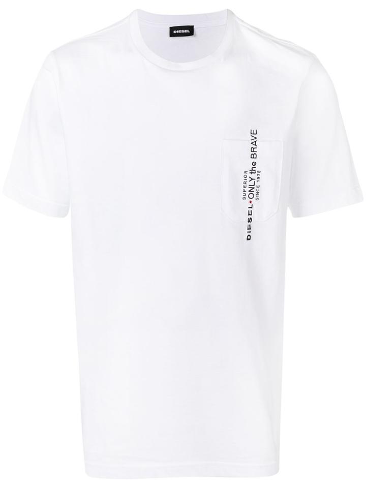 Diesel T-just-pocket - White