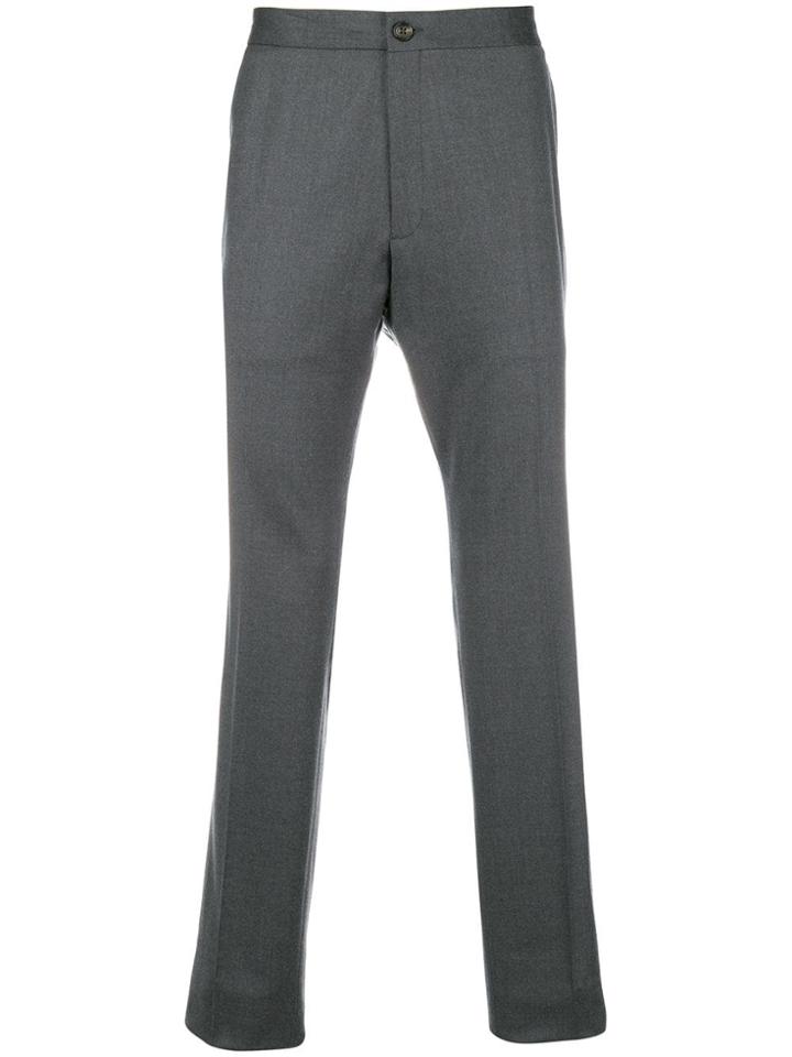 Z Zegna Drawstring Slim-fit Trousers - Grey