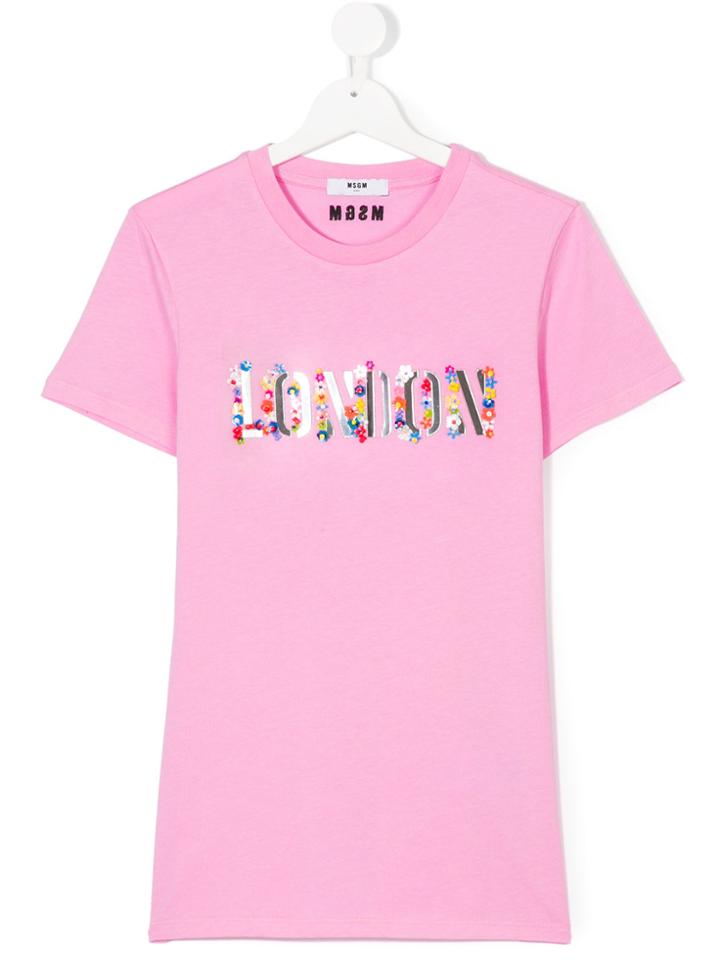 Msgm Kids Teen London T-shirt - Nude & Neutrals