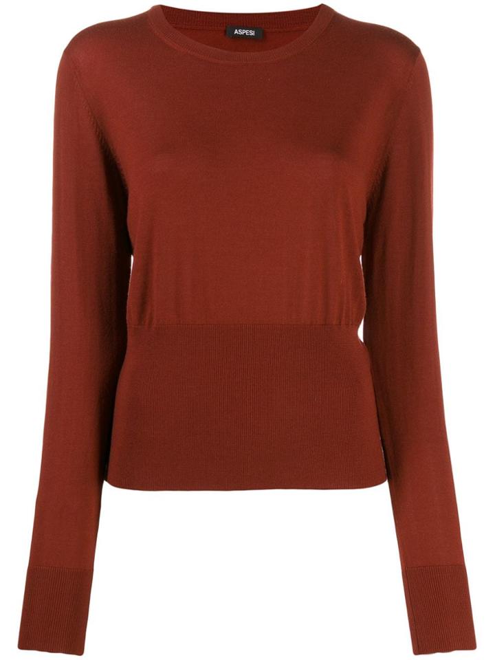 Aspesi Jersei Fine Knit Jumper - Red