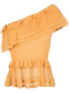 Nk One Shoulder Top - Yellow & Orange