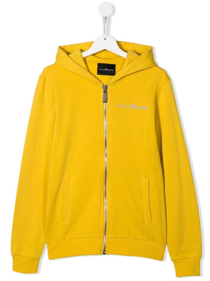 John Richmond Junior Teen No Planet B Zip-up Hoodie - Yellow