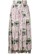 Thom Browne Tricolor Hunting Print Pleated Skirt - White