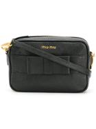 Miu Miu Bow-embellished Camera Bag - Black