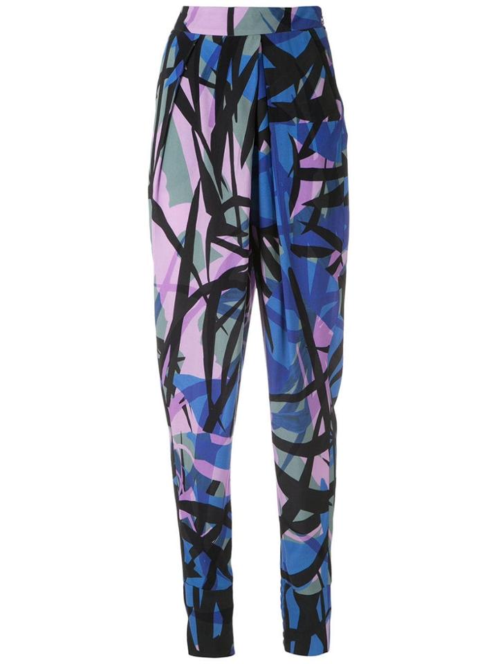 Tufi Duek Gathered Details Printed Trousers - Multicolour