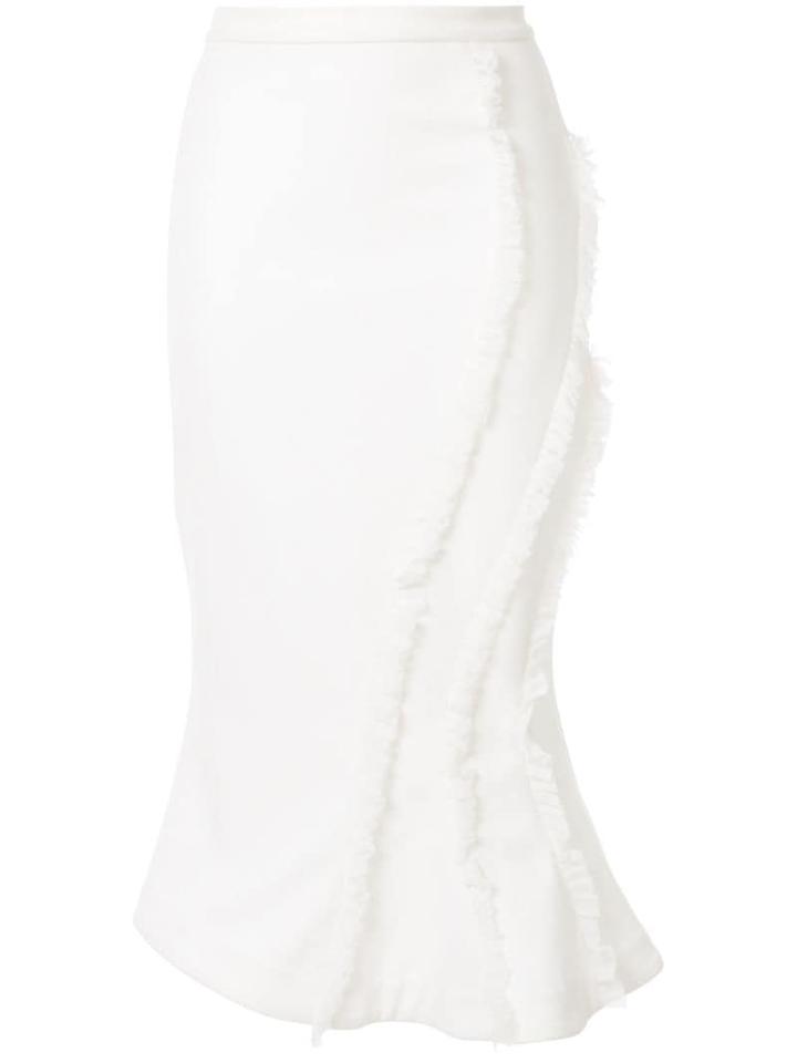 Rachel Gilbert Kiki Ruffle Trimmed Skirt - White
