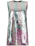Halpern Sequin Embellished Mini Dress - Metallic