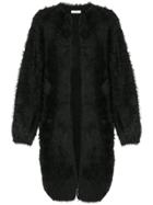 En Route Fluffy Longline Cardigan - Black
