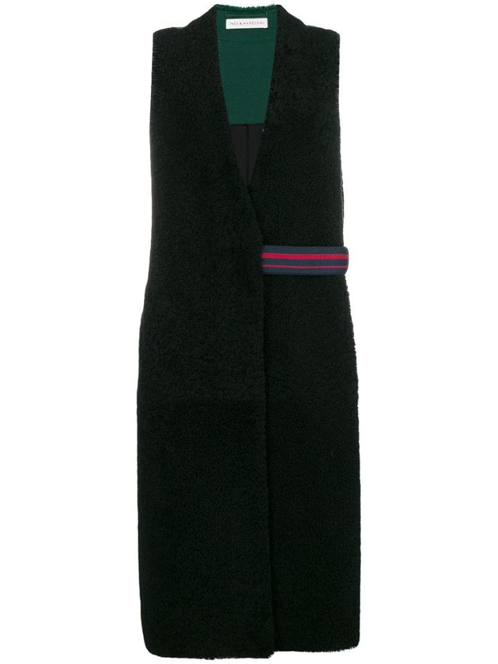 Inès & Maréchal Sleeveless Coat - Black
