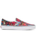 Vans Spider Man Slip-on Sneakers - Red