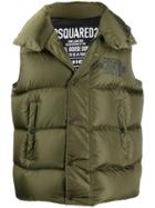Dsquared2 Quilted Puffer Gilet - Green